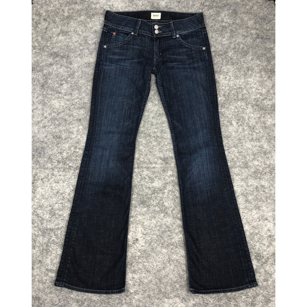 Hudson Jeans Womens 27 Bootcut Flap Pocket Blue Low Rise Dark Wash USA Stretch